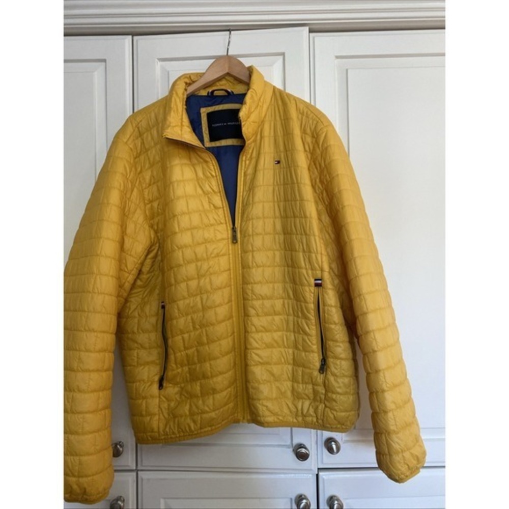Tommy Hilfiger Womans XL Mustard Quilted Jacket 77